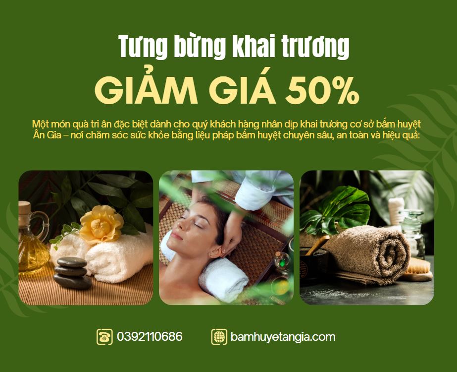 TƯNG BỪNG  KHAI TRƯƠNG – GIẢM GIÁ 50% TOÀN BỘ DỊCH VỤ